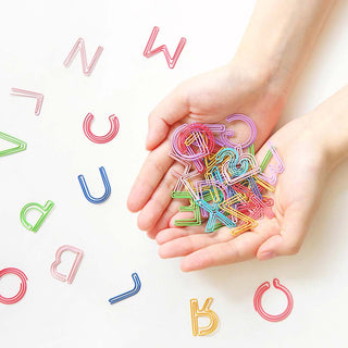 Auramma Collections Colorful Alphabet Letter Paper Clips