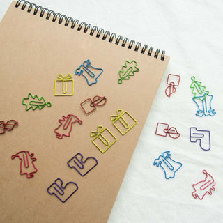 Auramma Collections Colorful Christmas Tree Gift Candle Boot Paper Clips