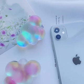 Auramma Collections Creative Dreamy Radiant Frosted Misty 3D Cloud Shaped Pull Out Phone Grip