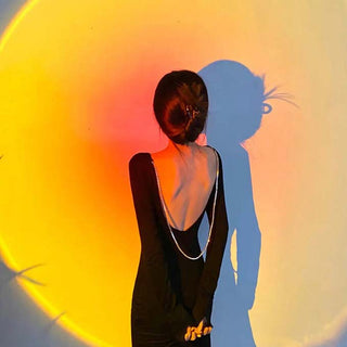 Auramma Collections Cute DIY Ears Mini Sunset Aesthetic Lamp Ambient Light