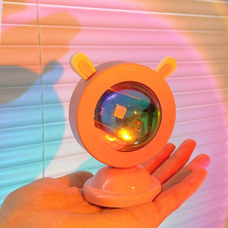 Auramma Collections Cute DIY Ears Mini Sunset Aesthetic Lamp Ambient Light