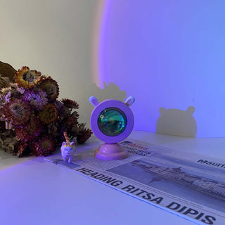 Auramma Collections Cute DIY Bunny Ears Mini Sunset Aesthetic Lamp Ambient Light