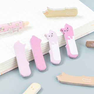 Auamma Collections Cute Funny Tilting Head Cat Face Sticky Index Labels