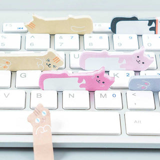 Auamma Collections Cute Funny Tilting Head Cat Face Sticky Index Labels