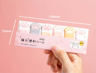 Auramma Collections Cute Colorful Cat Paw Sticky Index Labels