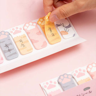 Auramma Collections Cute Colorful Cat Paw Sticky Index Labels