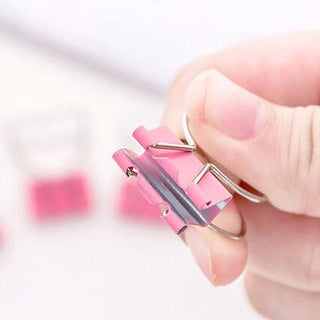 Auramma Collections Pink Hollow Heart Binder Clip