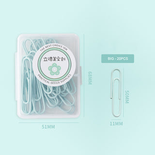 Auramma Collections Cute Dreamy Pastel Green Purple Pink Big Small Paperclips