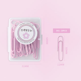 Auramma Collections Cute Dreamy Pastel Green Purple Pink Big Small Paperclips