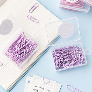 Auramma Collections Cute Dreamy Pastel Green Purple Pink Big Small Paperclips