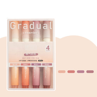 Auramma Collections Pastel Color Gradient Eye Soothing Blue Orange Pink Purple Highlighter Set