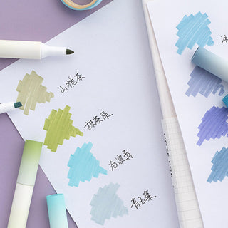 Auramma Collections Pastel Color Gradient Eye Soothing Blue Orange Pink Purple Highlighter Set