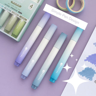 Auramma Collections Pastel Color Gradient Eye Soothing Blue Orange Pink Purple Highlighter Set