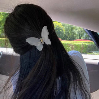 Auramma Collections Elegant Fairy Frosted Color Butterfly Hair Claw