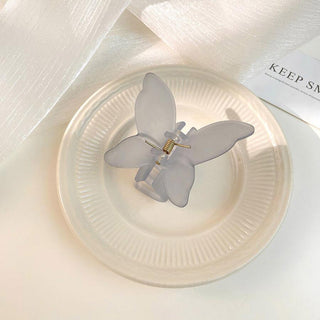 Auramma Collections Elegant Fairy Frosted Color Butterfly Hair Claw