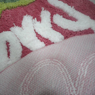 Auramma Collections Funky Kawaii Strawberry Shaped Berry Clean Bath Mat