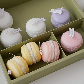 Auramma Collections Funky Kawaii Creative Realistic Pastel Purple Blue Yellow Dusty Baby Nude Pink White Green Macaron Scented Candle