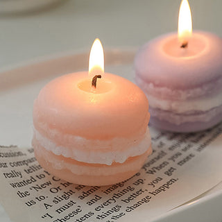 Auramma Collections Funky Kawaii Creative Realistic Pastel Purple Blue Yellow Dusty Baby Nude Pink White Green Macaron Scented Candle