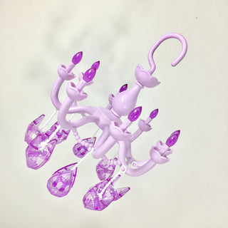 Auramma Collections Funky Kawaii Fancy Princess Chandelier Design Blue Mint Cream Purple Pink Drying Hanger Crystal Shaped Clips