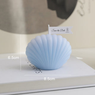 Auramma Collections Funky Kawaii Pastel Color Purple Pink Green Blue Yellow White Seashell Scented Candle