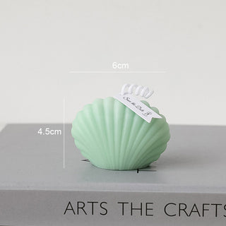 Auramma Collections Funky Kawaii Pastel Color Purple Pink Green Blue Yellow Mini Seashell Scented Candle