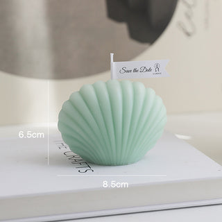 Auramma Collections Funky Kawaii Pastel Color Purple Pink Green Blue Yellow White Seashell Scented Candle