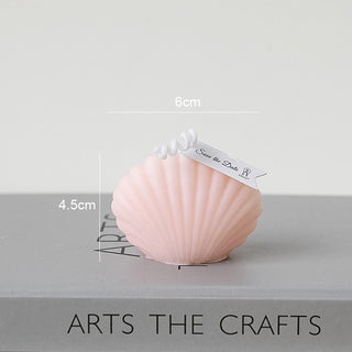 Auramma Collections Funky Kawaii Pastel Color Purple Pink Green Blue Yellow Mini Seashell Scented Candle