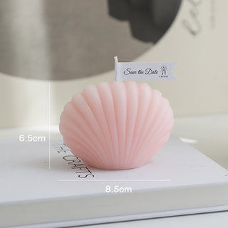 Auramma Collections Funky Kawaii Pastel Color Purple Pink Green Blue Yellow White Seashell Scented Candle