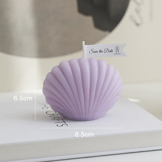 Auramma Collections Funky Kawaii Pastel Color Purple Pink Green Blue Yellow White Seashell Scented Candle