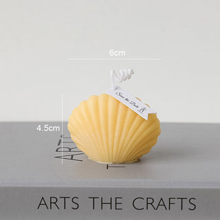 Auramma Collections Funky Kawaii Pastel Color Purple Pink Green Blue Yellow Mini Seashell Scented Candle