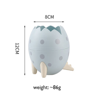 Auramma Collections Funky Kawaii Super Cute Blue Green Pink Cracked Dinosaur Egg Stationery Organizer Pen Brush Holder