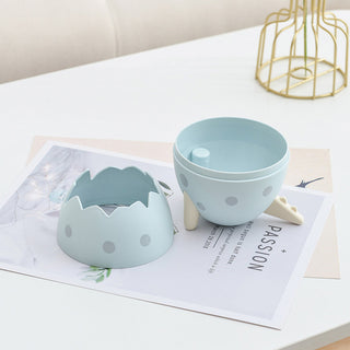 Auramma Collections Funky Kawaii Super Cute Blue Green Pink Cracked Dinosaur Egg Stationery Organizer Pen Brush Holder