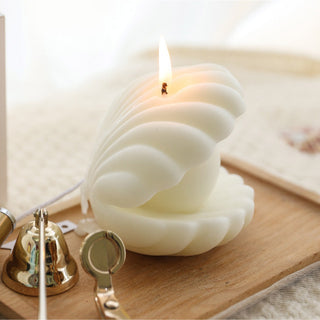 Auramma Collections Funky Kawaii Blue White Pink Green Yellow Pearl Oyster Seashell Scented Candle