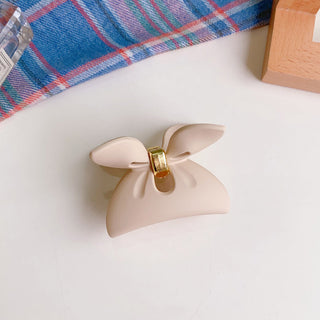 Auramma Collections Matte Creamy Coffee Assorted Large Small Half Circle Bow Bun Flower Keel Zig Zag Hair Claw Clip