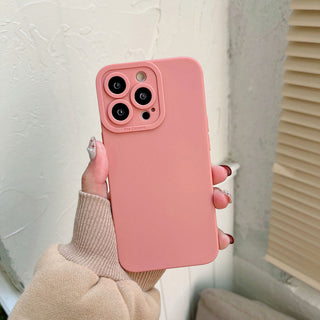Auramma Collections Matte Plain Color Angel Eyes Camera Bumper Pink Purple Red White Black Green Caramel Blue Red TPU Case iPhone 14 13 12 11 Pro Max Plus
