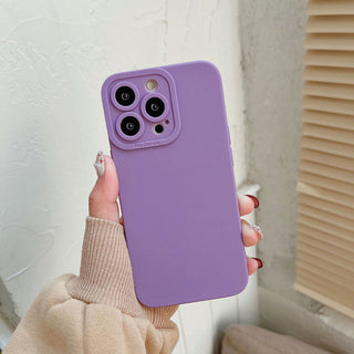 Auramma Collections Matte Plain Color Angel Eyes Camera Bumper Pink Purple Red White Black Green Caramel Blue Red TPU Case iPhone 14 13 12 11 Pro Max Plus