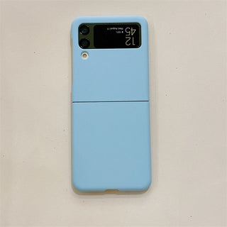 Auramma Collections Matte Plain Color Orange Coffee Caramel Mint Blue Navy Yellow White Dusty Nude Pink Silver Purple Soft TPU Case Samsung Galaxy Z Flip 3 4