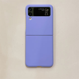 Auramma Collections Matte Plain Color Orange Coffee Caramel Mint Blue Navy Yellow White Dusty Nude Pink Silver Purple Soft TPU Case Samsung Galaxy Z Flip 3 4