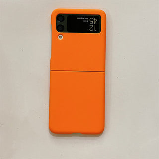 Auramma Collections Matte Plain Color Orange Coffee Caramel Mint Blue Navy Yellow White Dusty Nude Pink Silver Purple Soft TPU Case Samsung Galaxy Z Flip 3 4