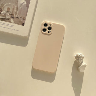 Auramma Collections Matte Plain Pastel Elegant Color Bumped Camera Protection Pink Cream White Black Green Purple Nude Pink TPU Case iPhone 14 13 12 11 Pro Max Plus