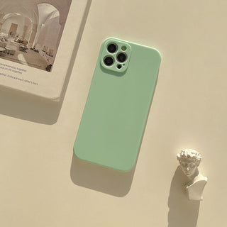 Auramma Collections Matte Plain Pastel Elegant Color Bumped Camera Protection Pink Cream White Black Green Purple Nude Pink TPU Case iPhone 14 13 12 11 Pro Max Plus