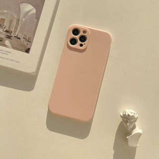 Auramma Collections Matte Plain Pastel Elegant Color Bumped Camera Protection Pink Cream White Black Green Purple Nude Pink TPU Case iPhone 14 13 12 11 Pro Max Plus