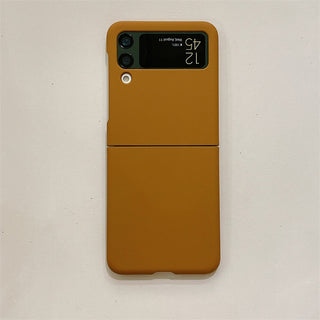 Auramma Collections Matte Plain Color Orange Coffee Caramel Mint Blue Navy Yellow White Dusty Nude Pink Silver Purple Soft TPU Case Samsung Galaxy Z Flip 3 4
