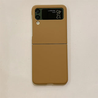 Auramma Collections Matte Plain Color Orange Coffee Caramel Mint Blue Navy Yellow White Dusty Nude Pink Silver Purple Soft TPU Case Samsung Galaxy Z Flip 3 4