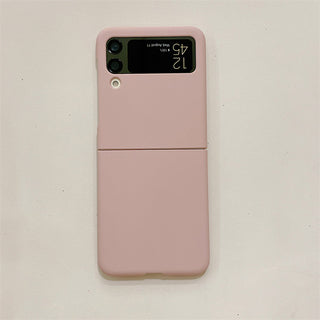 Auramma Collections Matte Plain Color Orange Coffee Caramel Mint Blue Navy Yellow White Dusty Nude Pink Silver Purple Soft TPU Case Samsung Galaxy Z Flip 3 4