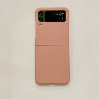 Auramma Collections Matte Plain Color Orange Coffee Caramel Mint Blue Navy Yellow White Dusty Nude Pink Silver Purple Soft TPU Case Samsung Galaxy Z Flip 3 4
