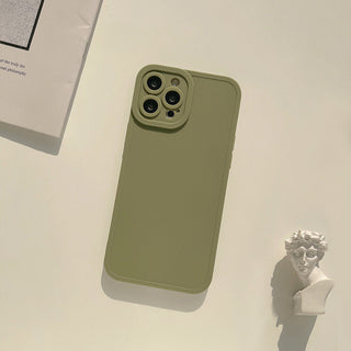 Auramma Collections Matte Plain Pastel Angel Eyes Camera Protection Beige Pink Purple Latte Grey Green olive Brown iPhone TPU Case