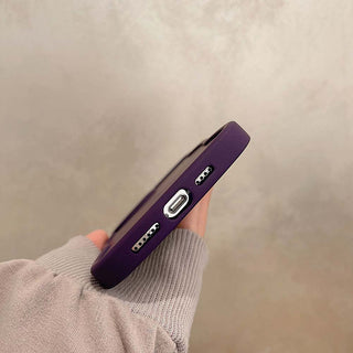 Auramma Collections Matte Plain Wavy Cute Bear Ear Simple Color Khaki Orange Green Purple Wine Red TPU Case iPhone 14 13 12 11 Pro Max Plus
