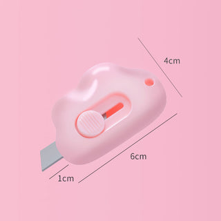 Auramma Collections Mini Pastel Cloud Shaped Stationery Knife Pink White Blue