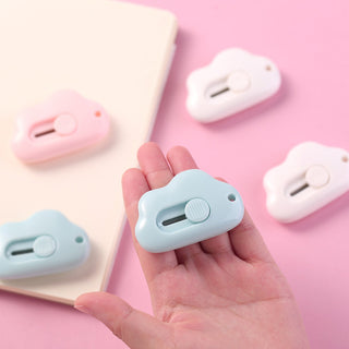 Auramma Collections Mini Pastel Cloud Shaped Stationery Knife Pink White Blue